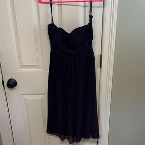 Bill Levkoff Dark Purple Strapless Dress